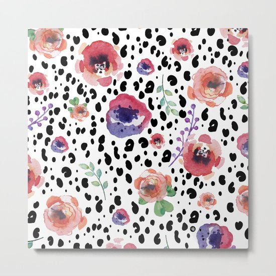 Abstract animal flowers Metal Print