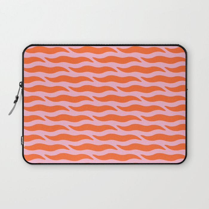 Tiger Wild Animal Print Pattern 355 Orange and Pink Laptop Sleeve