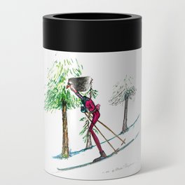 FLAMINGO SKIER Can Cooler
