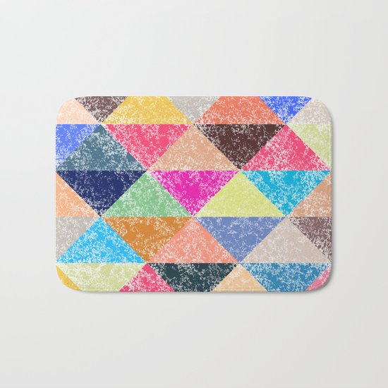 Color texture, Geometric background #2 Bath Mat