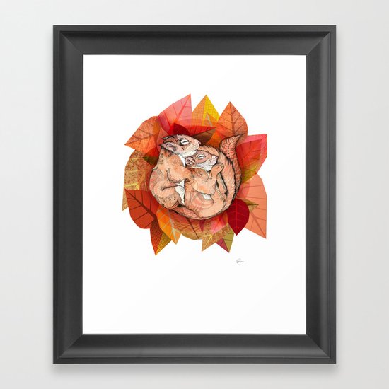 Squirrel Spoon Framed Art Print