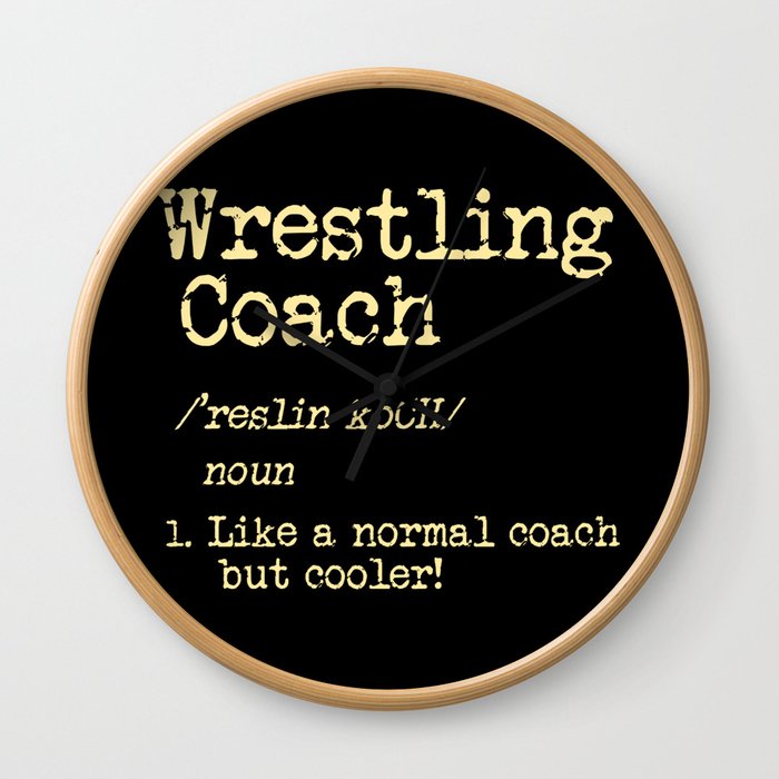 Wrestling Coach Gift I Greco Roman I Cool Definition Wall Clock
