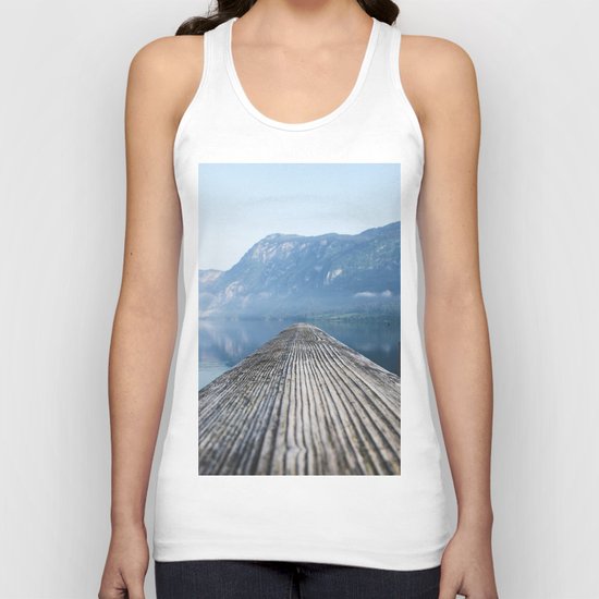 Dock # mountains #nature Unisex Tank Top