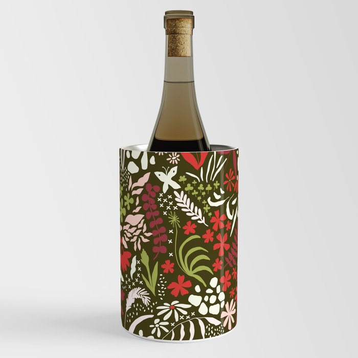 holiday floral Wine Chiller