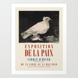 Pablo Picasso. Exhibition poster for The Cirque d'Hiver in Paris, 1949. Art Print