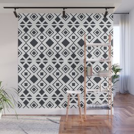 Tribal Pattern Black and white Wall Mural