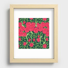 snakes and roses Recessed Framed Print