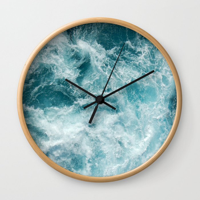 Ocean foam Wall Clock