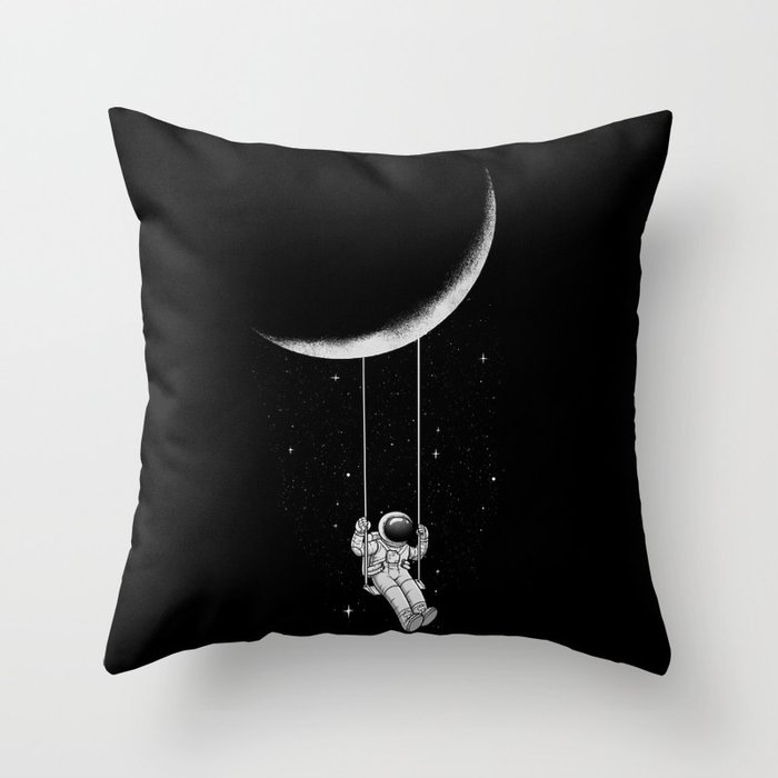 Moon Swing Throw Pillow