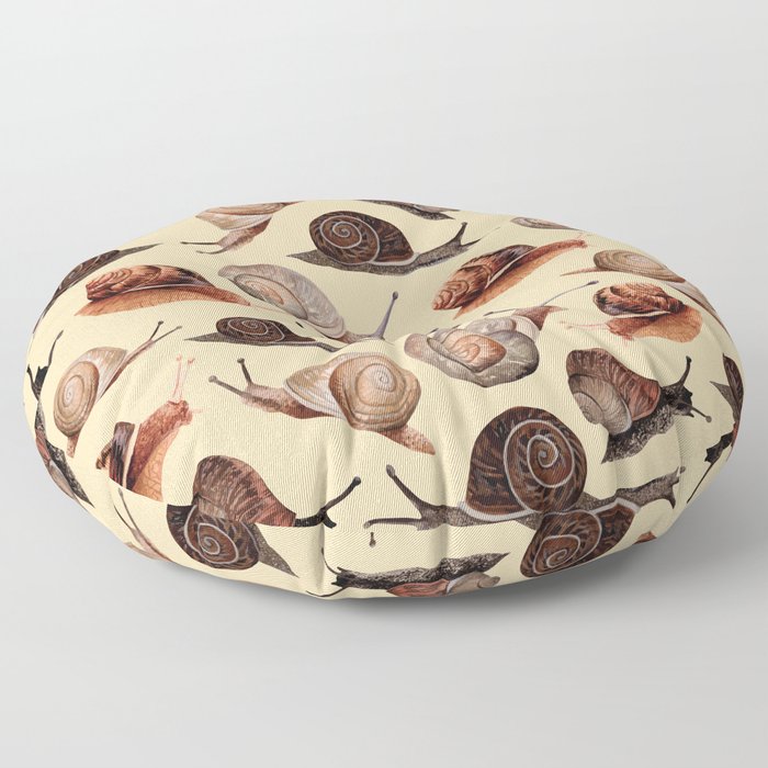 A Slew Of Snails Floor Pillow