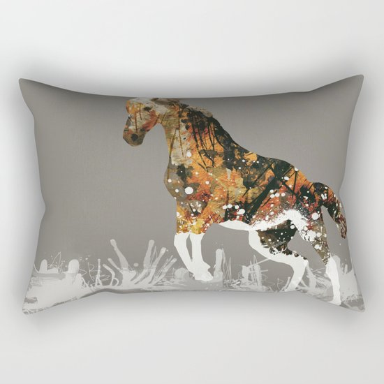 Ice Horse Rectangular Pillow
