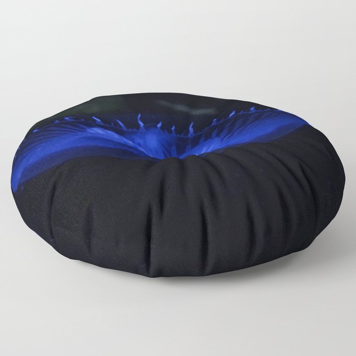 Neon Blue Jelly Floor Pillow