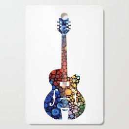 Colorful Mosaic Vintage Guitar Music Art Cutting Board