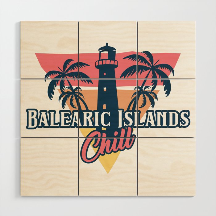 Balearic Islands chill Wood Wall Art