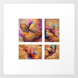 Sandy Butterflies Art Print