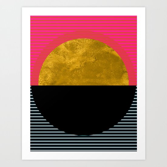 Abstract Sunset Art Print