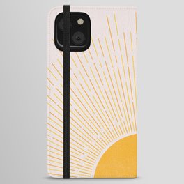 Sun Rise Art, Horizontal boho Sun iPhone Wallet Case