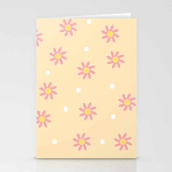 Pink Camellia Pattern Stationery Cards