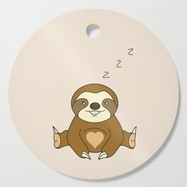 Sleepy Two-Toed Sloth Cutting Board