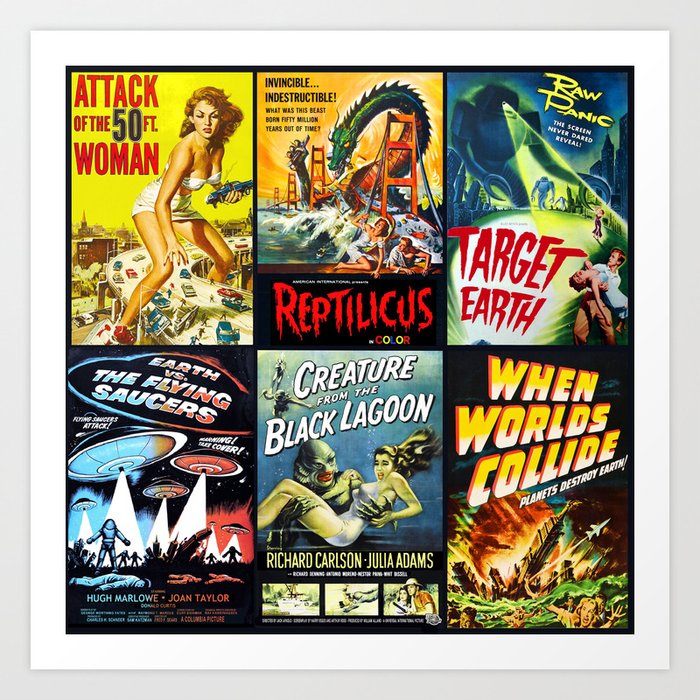 50s Sci-Fi Poster Collection No. 2 Art Print