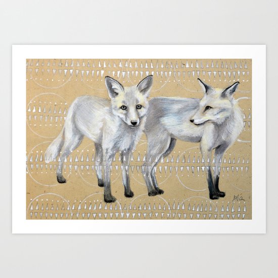 foxes Art Print
