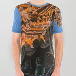 China Photography - Beautiful Orange Roof Under The Blue Sky All Over Graphic Tee