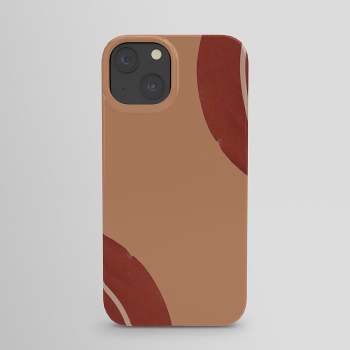 Brown Bohemian Floral Pattern iPhone Case