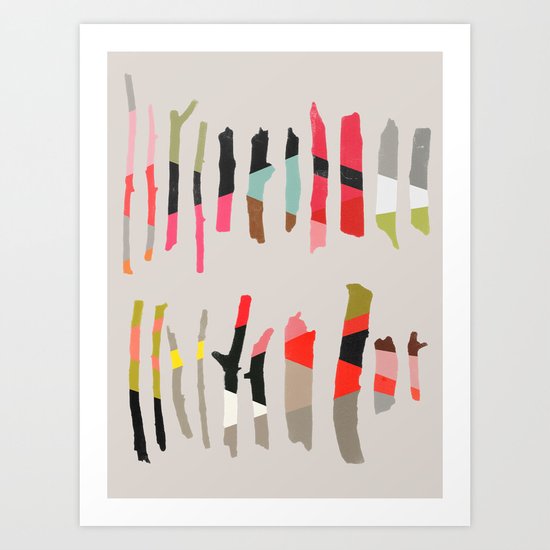 painted twigs 1 Art Print