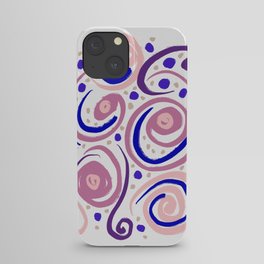 Pink Abstract Line Art iPhone Case