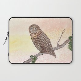 Barred Owl Watercolor Laptop Sleeve
