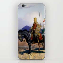 “King Edward Views the Battle” by NC Wyeth iPhone Skin