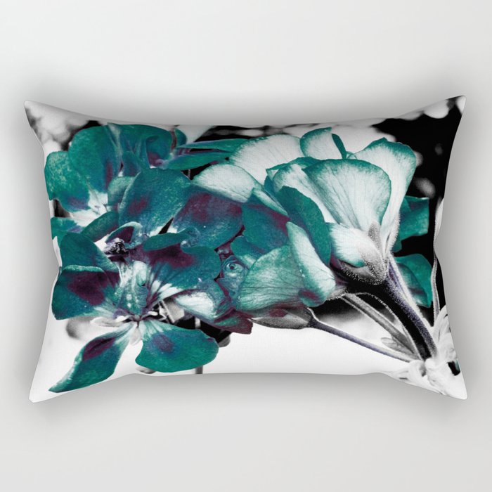 Dark Teal Flowers Rectangular Pillow by 2sweet4words Designs