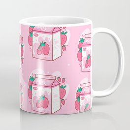 Kawaii Strawberry Milk Shake Carton Coffee Mug