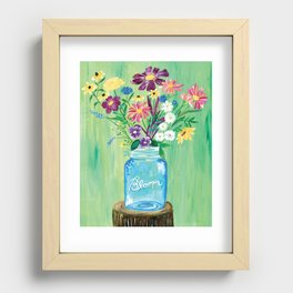 Bloom Mason Jar Recessed Framed Print