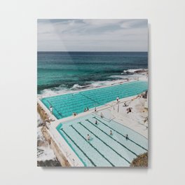 Bondi Icerbergs Metal Print | Summer, Aussie, Color, Ocean, Surf, Digital, Iceberg Pools, Australia, Bondi, Bondi Beach 
