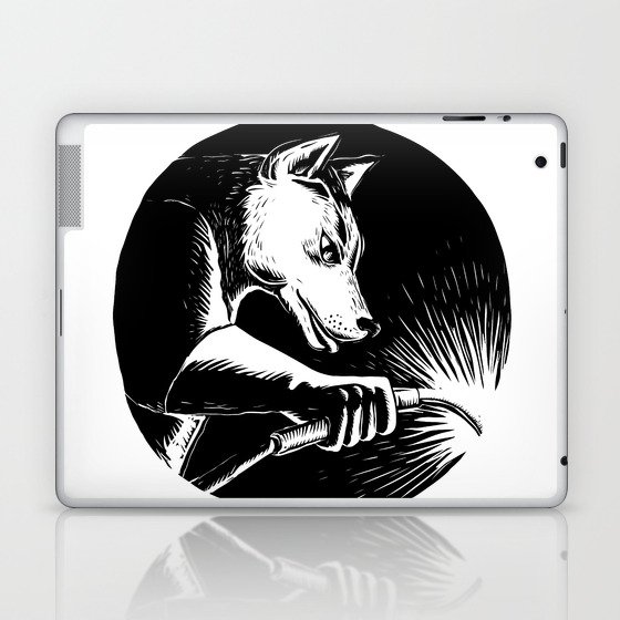 Dingo Dog Welder Scratchboard Laptop & iPad Skin