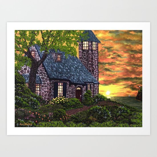 Essex House Lighthouse by Ave Hurley Art Print