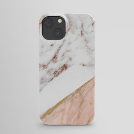 Marble rose gold blended iPhone Case