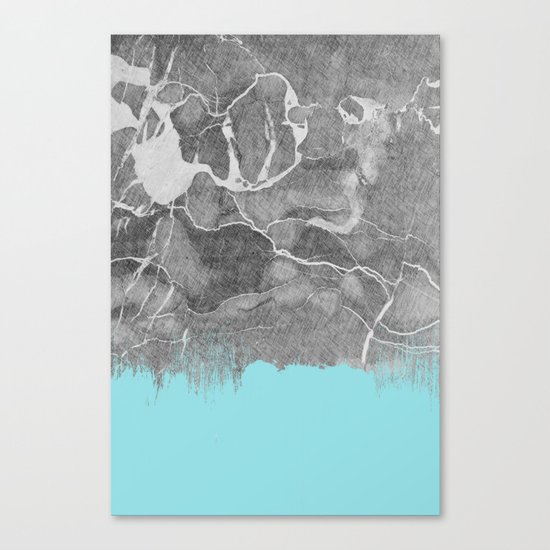 Crayon Marble and Sea Canvas Print