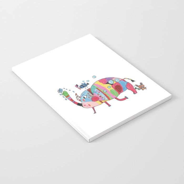 wash a colorful elephant Notebook