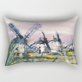 Don Quixote's Windmills Rectangular Pillow