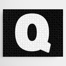 Q (White & Black Letter) Jigsaw Puzzle