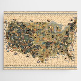 Antique map of the united states of north america Jigsaw Puzzle