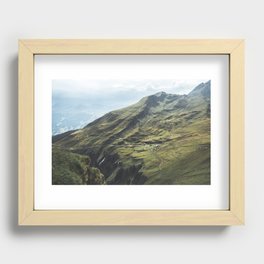 Green Mountains in the heart of switzerland Recessed Framed Print