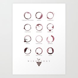 Red Wine Stains Art Print
