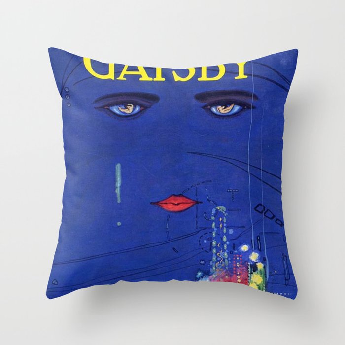 The Great Gatsby Book Cover Throw Pillow