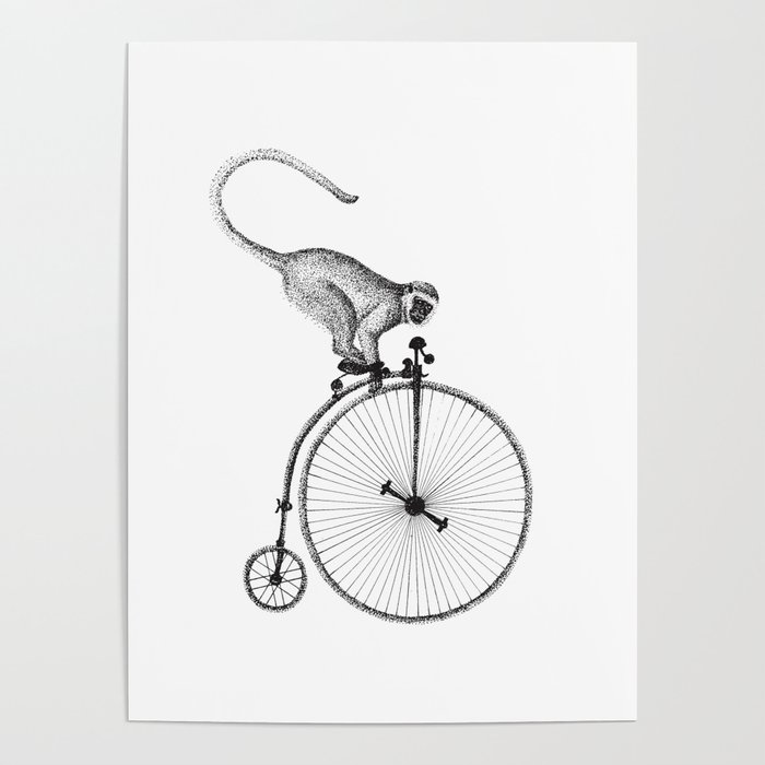 bike monkey 1 Poster