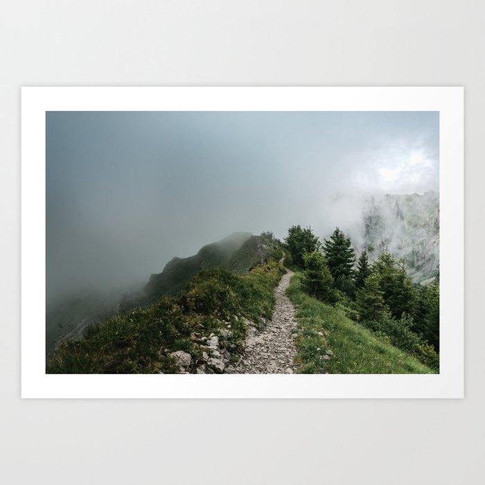 Way through the Fog – Landscape Photography Art Print