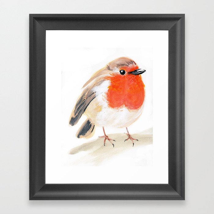 Little RED Robin Framed Art Print