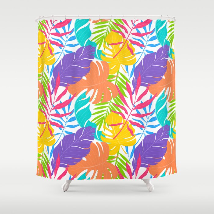Colourful flowers Shower Curtain